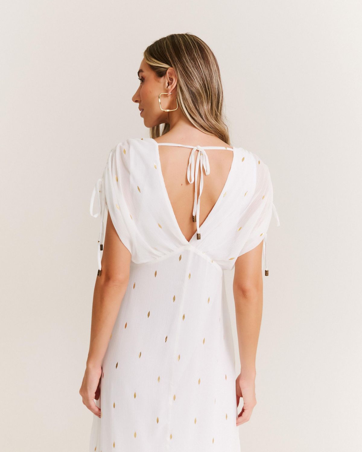 Vestido Longo Foil - Off White